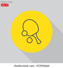 Web line icon. Table tennis