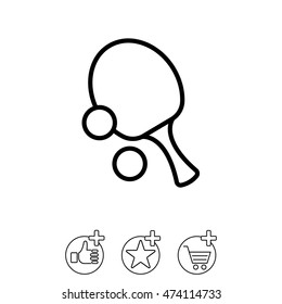 Web line icon. Table tennis