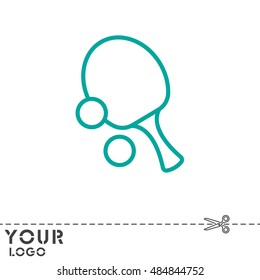 Web line icon. Table tennis