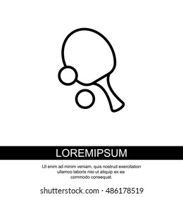 Web line icon. Table tennis