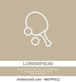 Web line icon. Table tennis