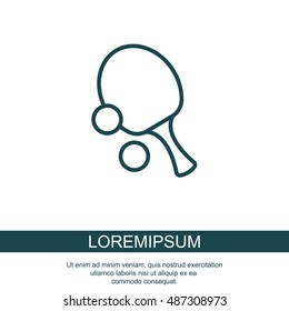 Web line icon. Table tennis