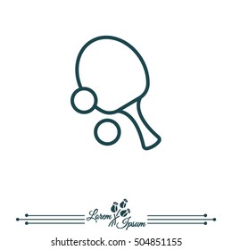 Web line icon. Table tennis