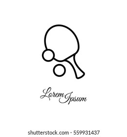Web line icon. Table tennis