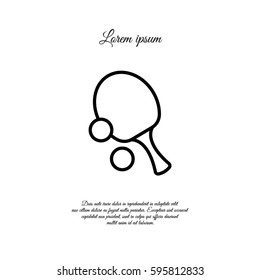 Web line icon. Table tennis
