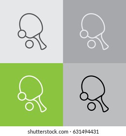 Web line icon. Table tennis