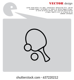 Web line icon. Table tennis