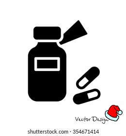 Web line icon. Tablets , Vitamins, Pills