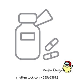 Web line icon. Tablets , Vitamins, Pills