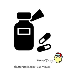 Web line icon. Tablets , Vitamins, Pills