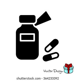 Web line icon. Tablets , Vitamins, Pills