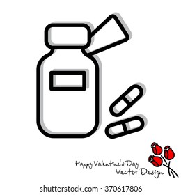 Web line icon. Tablets , Vitamins, Pills