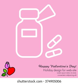 Web line icon. Tablets , Vitamins, Pills