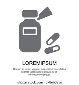 Web line icon. Tablets , Vitamins, Pills