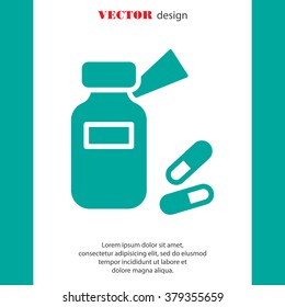 Web line icon. Tablets , Vitamins, Pills