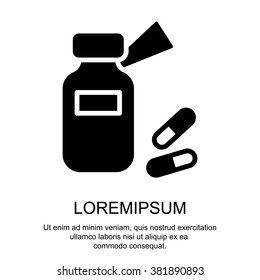 Web line icon. Tablets , Vitamins, Pills