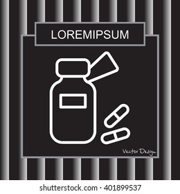 Web line icon. Tablets , Vitamins, Pills