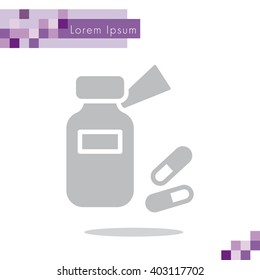 Web line icon. Tablets , Vitamins, Pills