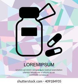 Web line icon. Tablets , Vitamins, Pills