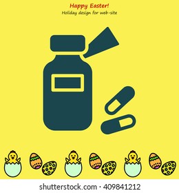 Web line icon. Tablets , Vitamins, Pills