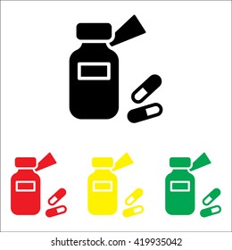 Web line icon. Tablets , Vitamins, Pills