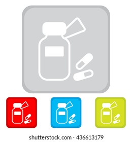 Web line icon. Tablets , Vitamins, Pills