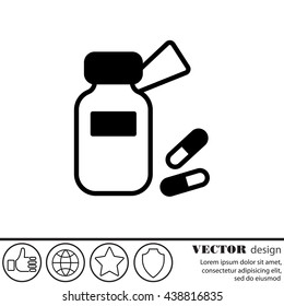 Web line icon. Tablets , Vitamins, Pills