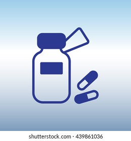 Web line icon. Tablets , Vitamins, Pills