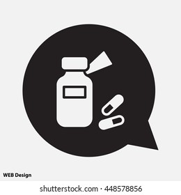 Web line icon. Tablets , Vitamins, Pills