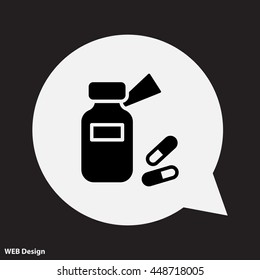 Web line icon. Tablets , Vitamins, Pills