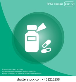 Web line icon. Tablets , Vitamins, Pills