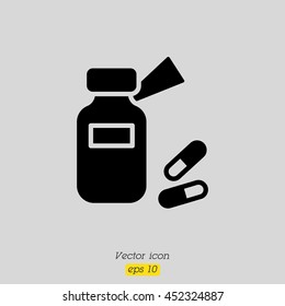 Web line icon. Tablets , Vitamins, Pills