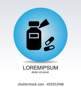 Web line icon. Tablets , Vitamins, Pills