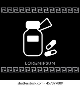 Web line icon. Tablets , Vitamins, Pills