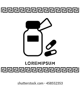 Web line icon. Tablets , Vitamins, Pills