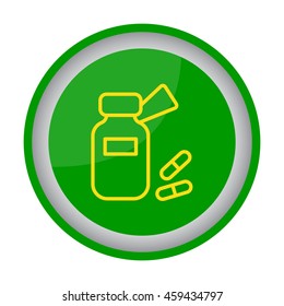 Web line icon. Tablets , Vitamins, Pills