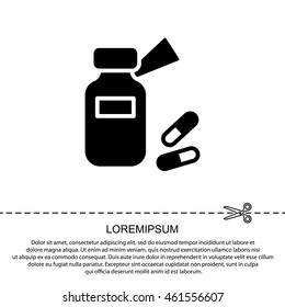 Web line icon. Tablets , Vitamins, Pills