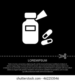 Web line icon. Tablets , Vitamins, Pills