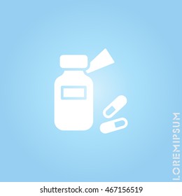 Web line icon. Tablets , Vitamins, Pills