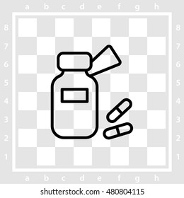 Web line icon. Tablets , Vitamins, Pills