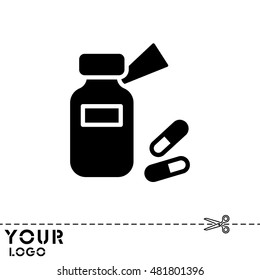 Web line icon. Tablets , Vitamins, Pills