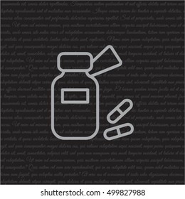Web line icon. Tablets , Vitamins, Pills