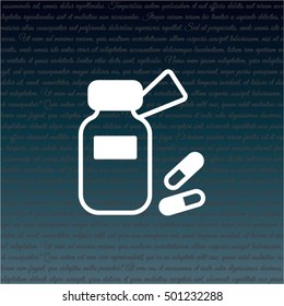 Web line icon. Tablets , Vitamins, Pills