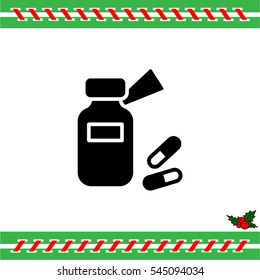 Web line icon. Tablets , Vitamins, Pills