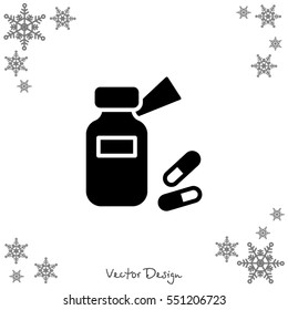 Web line icon. Tablets , Vitamins, Pills
