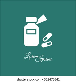 Web line icon. Tablets , Vitamins, Pills