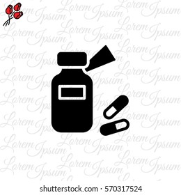 Web line icon. Tablets , Vitamins, Pills