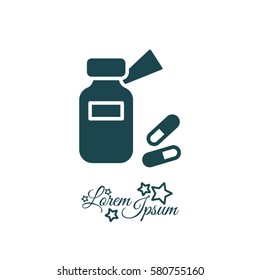 Web line icon. Tablets , Vitamins, Pills