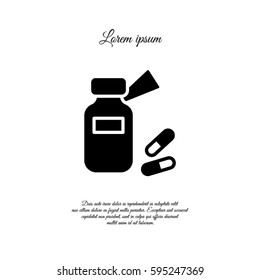 Web line icon. Tablets , Vitamins, Pills