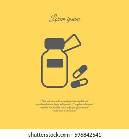 Web line icon. Tablets , Vitamins, Pills